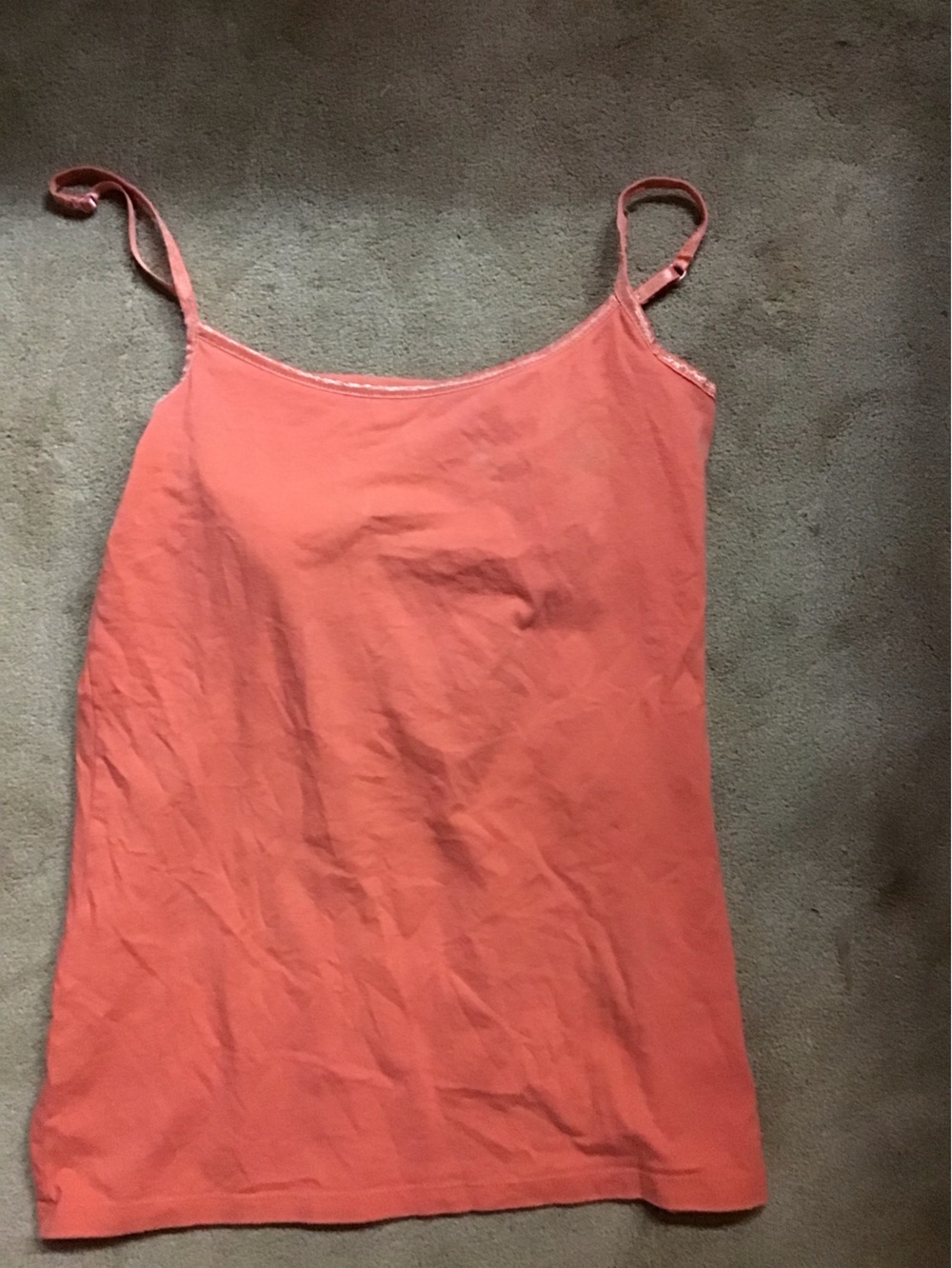 SO Coral Spaghetti Strap Tank Top
